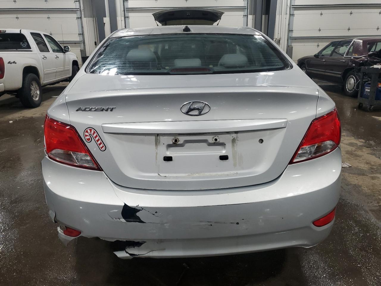 2015 Hyundai Accent VIN KMHCT4AE7FU878690 Copart auction photo, rear end / side damage thumbnail 6
