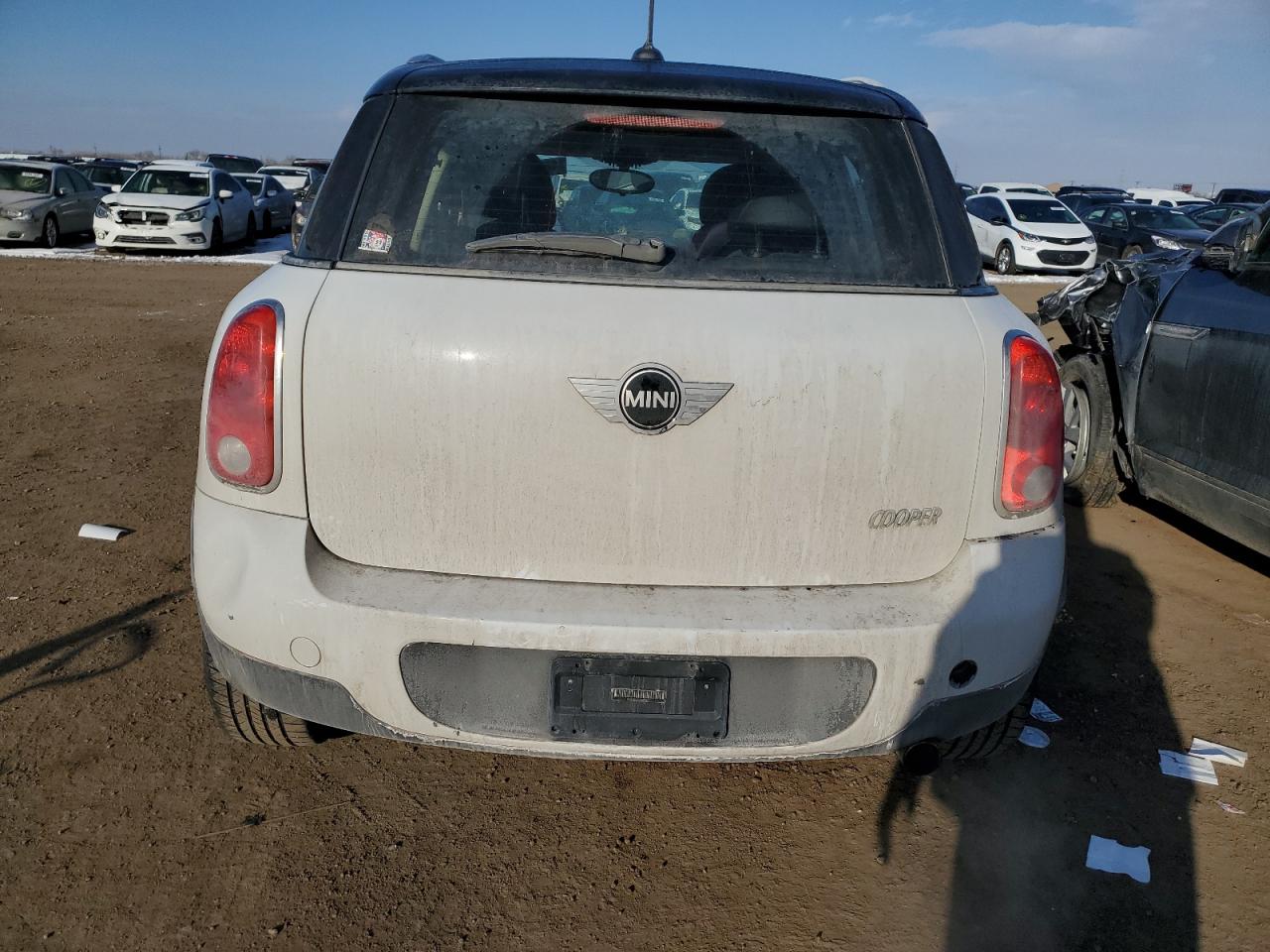 2011 MINI Cooper VIN WMWZB3C50BWM01197 Copart auction photo, rear end damage thumbnail 6