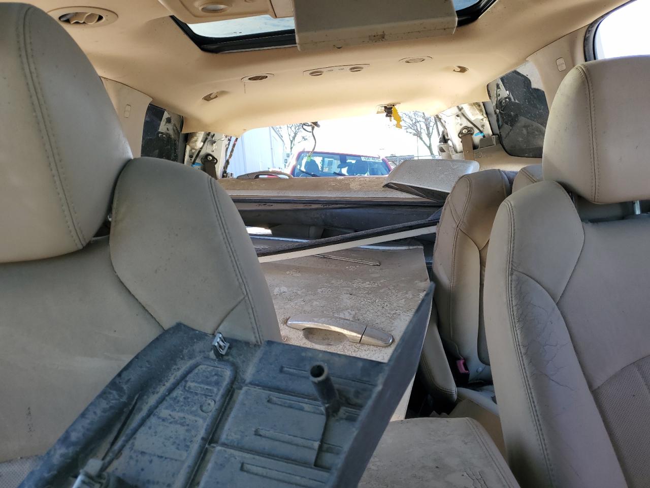 2011 GMC Acadia VIN 1GKKRTED2BJ251258 Copart auction photo, vandalism / stripped damage thumbnail 10