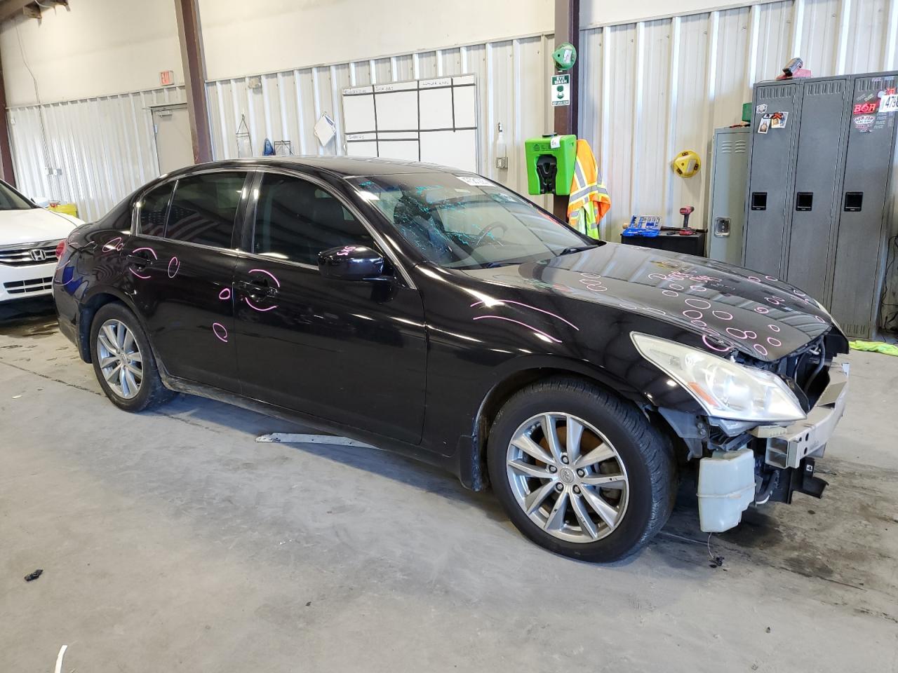 2013 Infiniti G VIN JN1CV6AR4DM758908 Copart auction photo, front end damage thumbnail 4