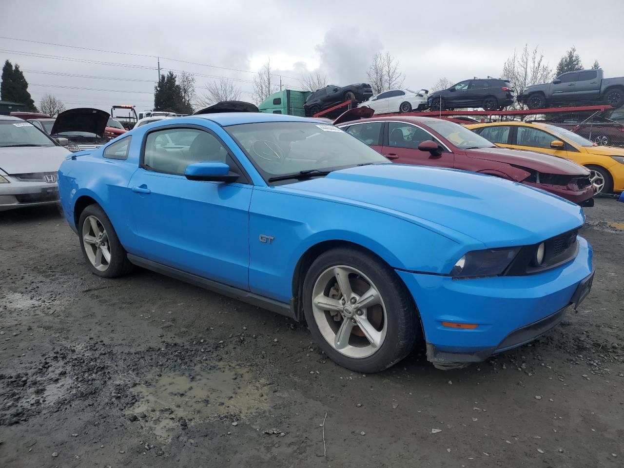 2010 Ford Mustang VIN 1ZVBP8CH8A5173058 Copart auction photo, front end / side damage thumbnail 4