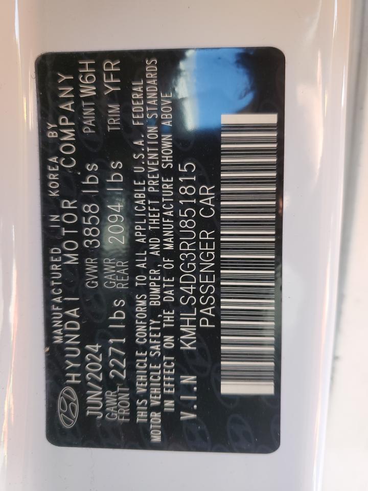 2024 Hyundai Elantra VIN KMHLS4DG3RU851815 Copart auction photo, side damage thumbnail 14