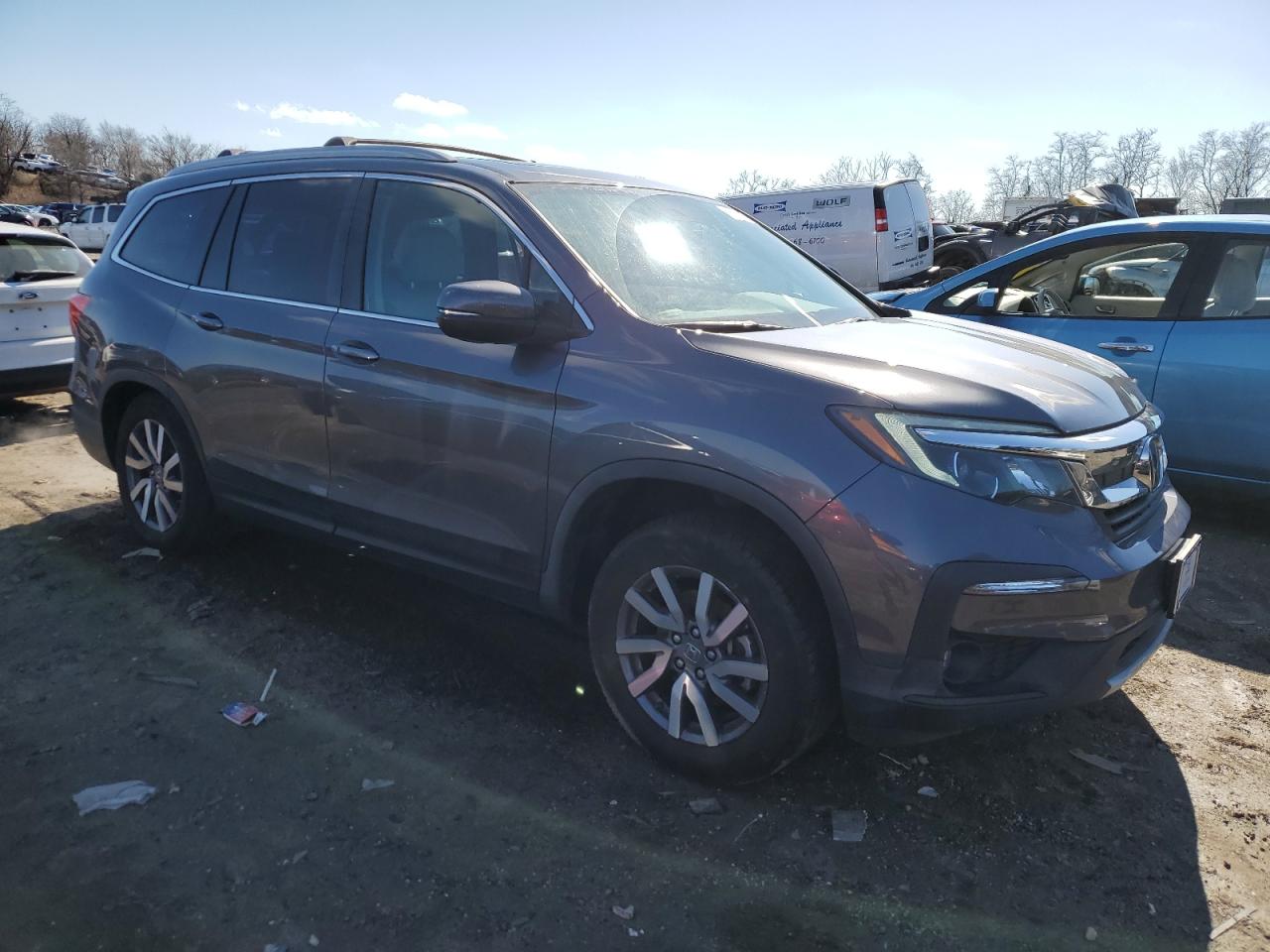 2020 Honda Pilot VIN 5FNYF6H59LB027675 Copart auction photo, rear end damage thumbnail 4