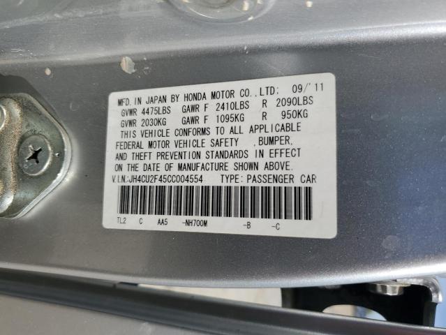 2012 Acura TSX VIN JH4CU2F45CC004554 Copart auction photo, front end damage thumbnail 12