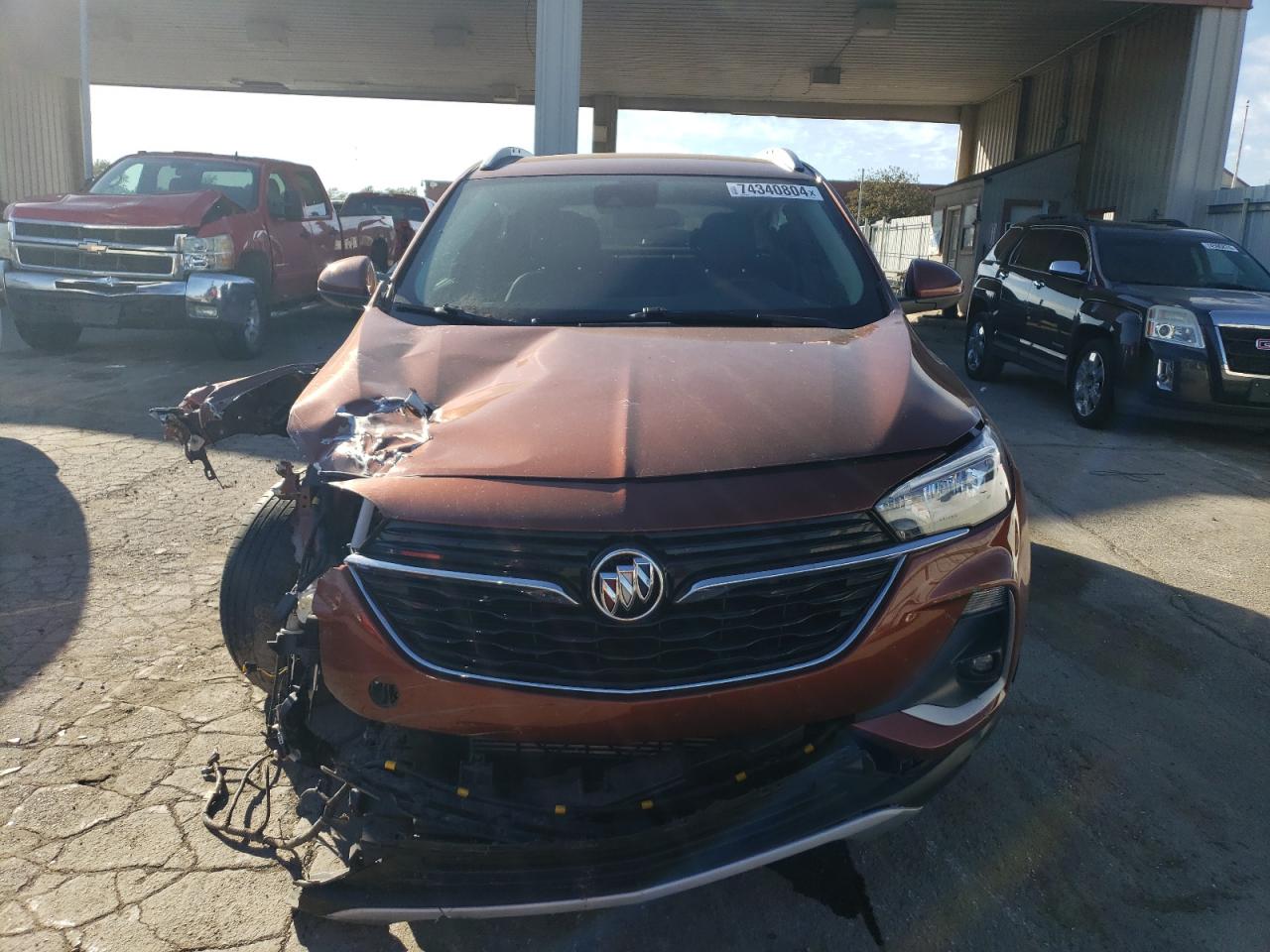 2021 Buick Encore VIN KL4MMDS28MB123724 Copart auction photo, front end / side damage thumbnail 5