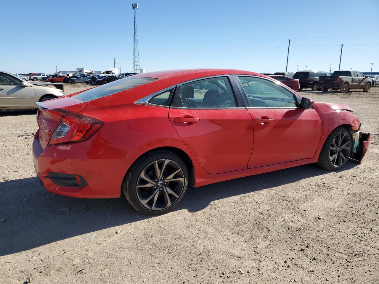 2019 Honda Civic VIN 2HGFC2F88KH578244 Copart auction photo, front end damage thumbnail 3