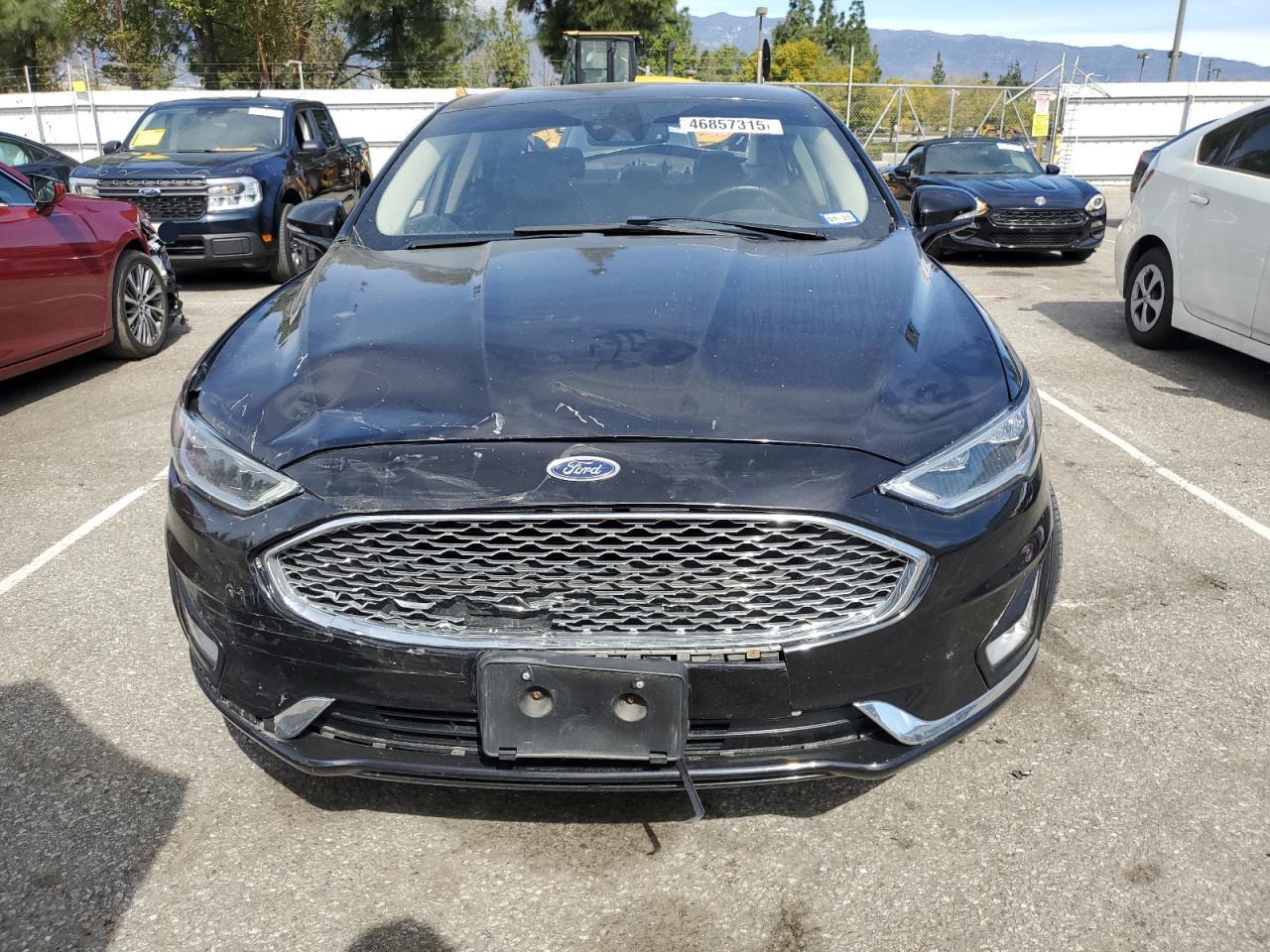 2020 Ford Fusion VIN 3FA6P0RU9LR129778 Copart auction photo, rear end / front end damage thumbnail 5