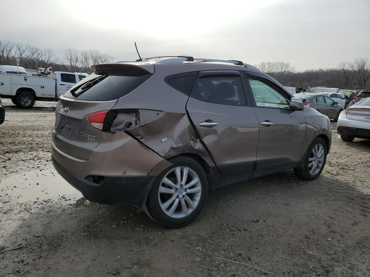 2012 Hyundai Tucson VIN KM8JU3AC3CU403756 Copart auction photo, side / rear end damage thumbnail 3