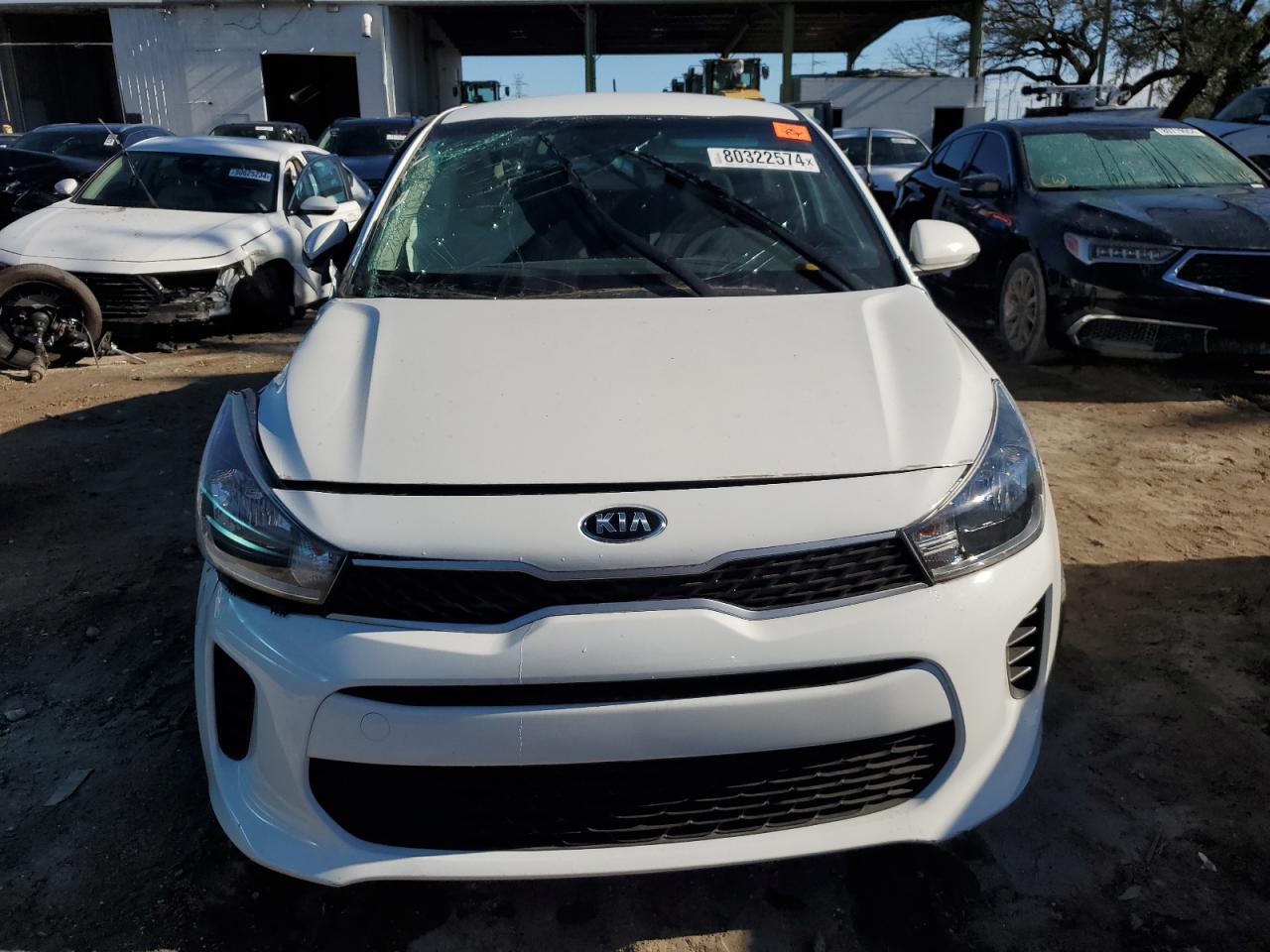 2020 KIA Rio VIN 3KPA24AD6LE297813 Copart auction photo, front end / side damage thumbnail 5