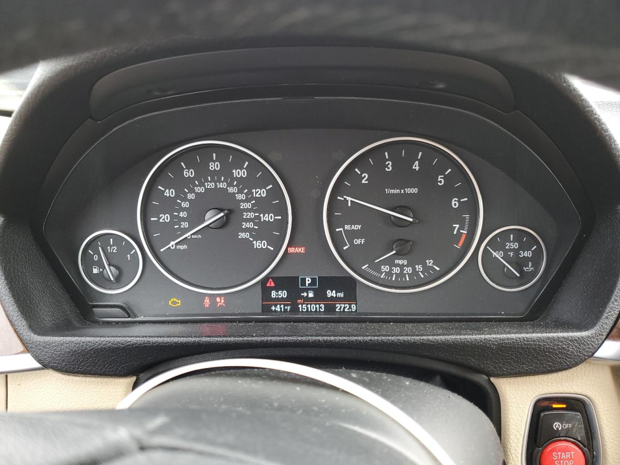 2014 BMW 3er VIN WBA3C3C58EF986859 Copart auction photo, front end / side damage thumbnail 9