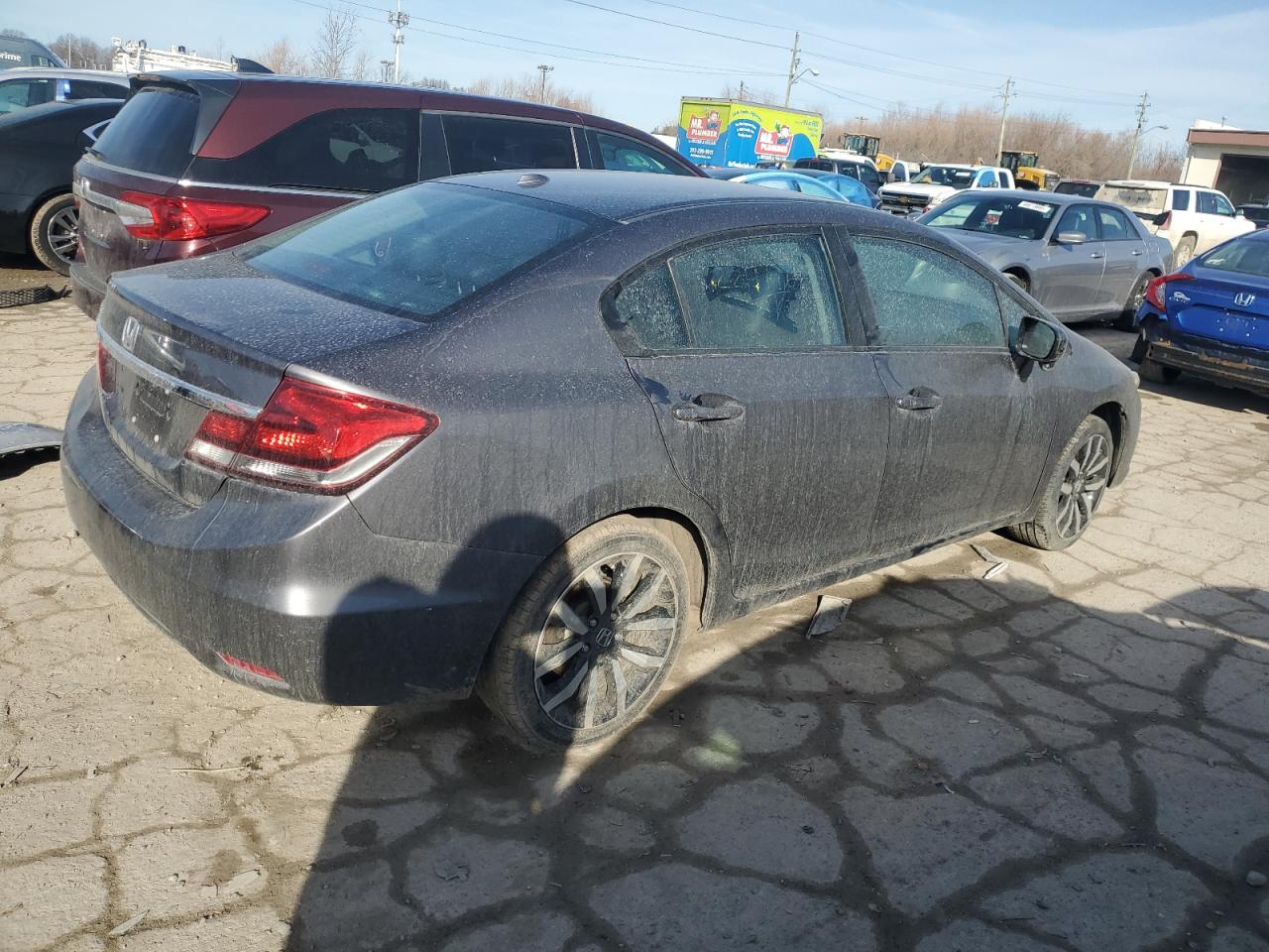 2015 Honda Civic VIN 19XFB2F99FE224146 Copart auction photo, front end / side damage thumbnail 3