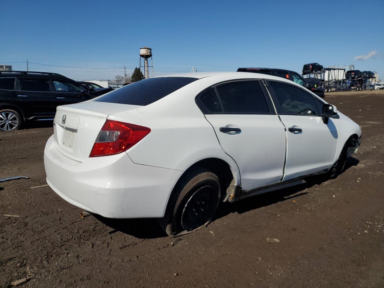 2012 Honda Civic VIN 19XFB2F55CE107852 Copart auction photo, front end damage thumbnail 3
