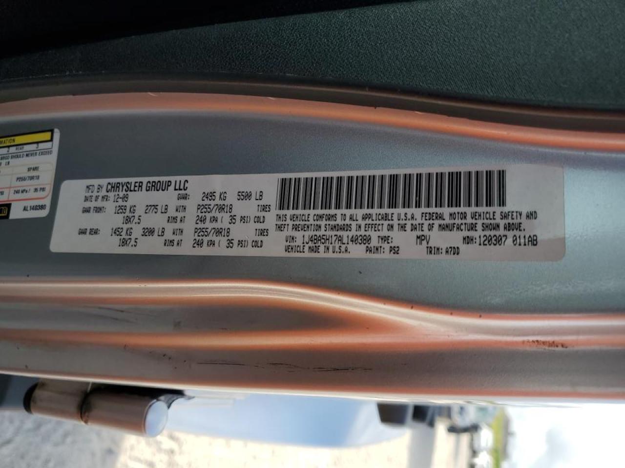 2010 Jeep Wrangler VIN 1J4BA5H17AL140380 Copart auction photo, front end / minor dent/scratches damage thumbnail 12