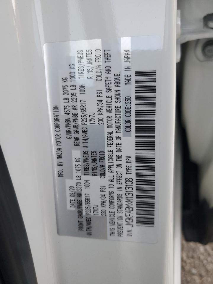 2021 Mazda CX-5 VIN JM3KFABMXM1313108 Copart auction photo, all over damage thumbnail 13