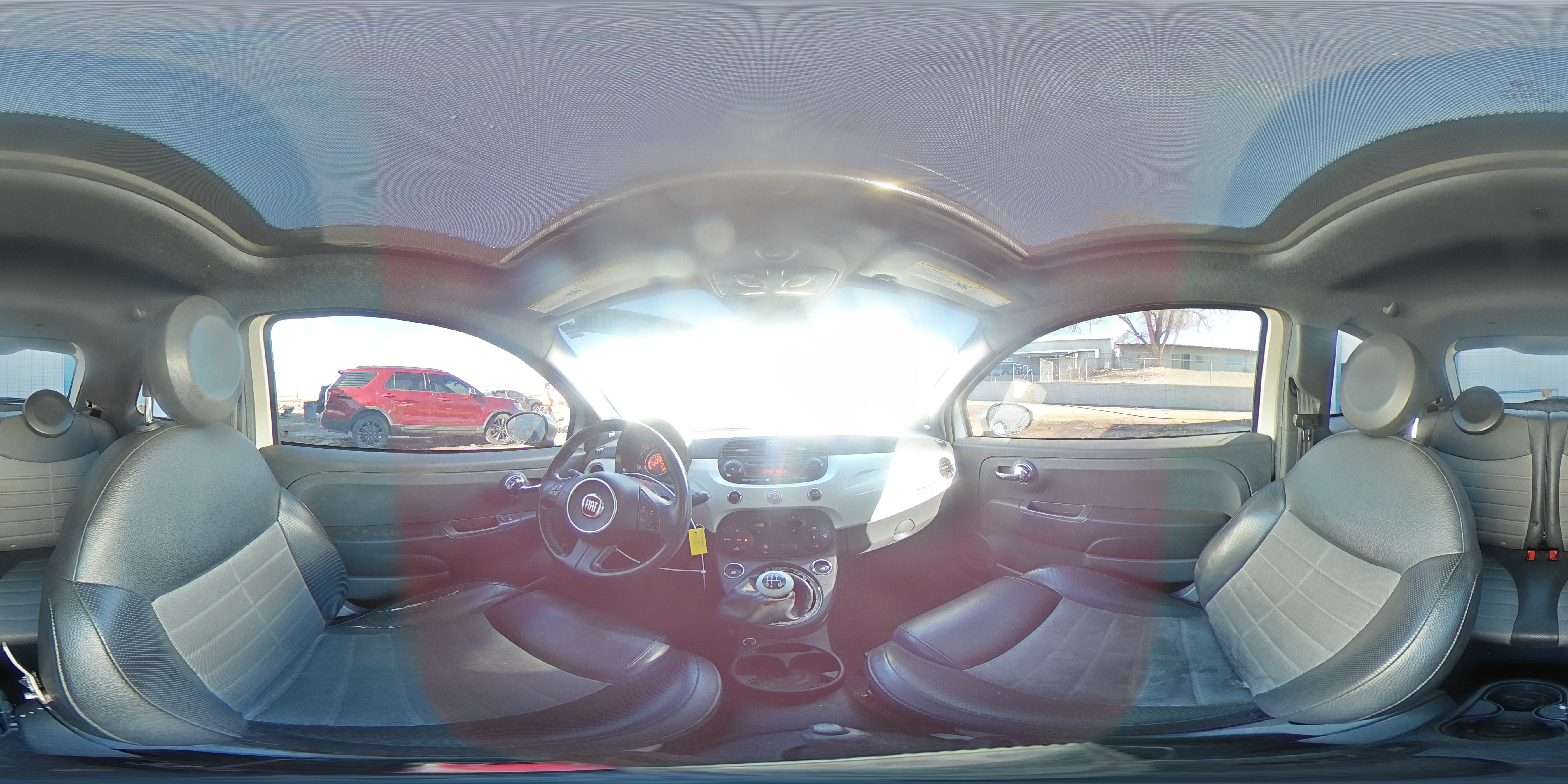 2012 Fiat 500 VIN 3C3CFFBR0CT295834 Copart auction photo, front end / rear end damage thumbnail 14