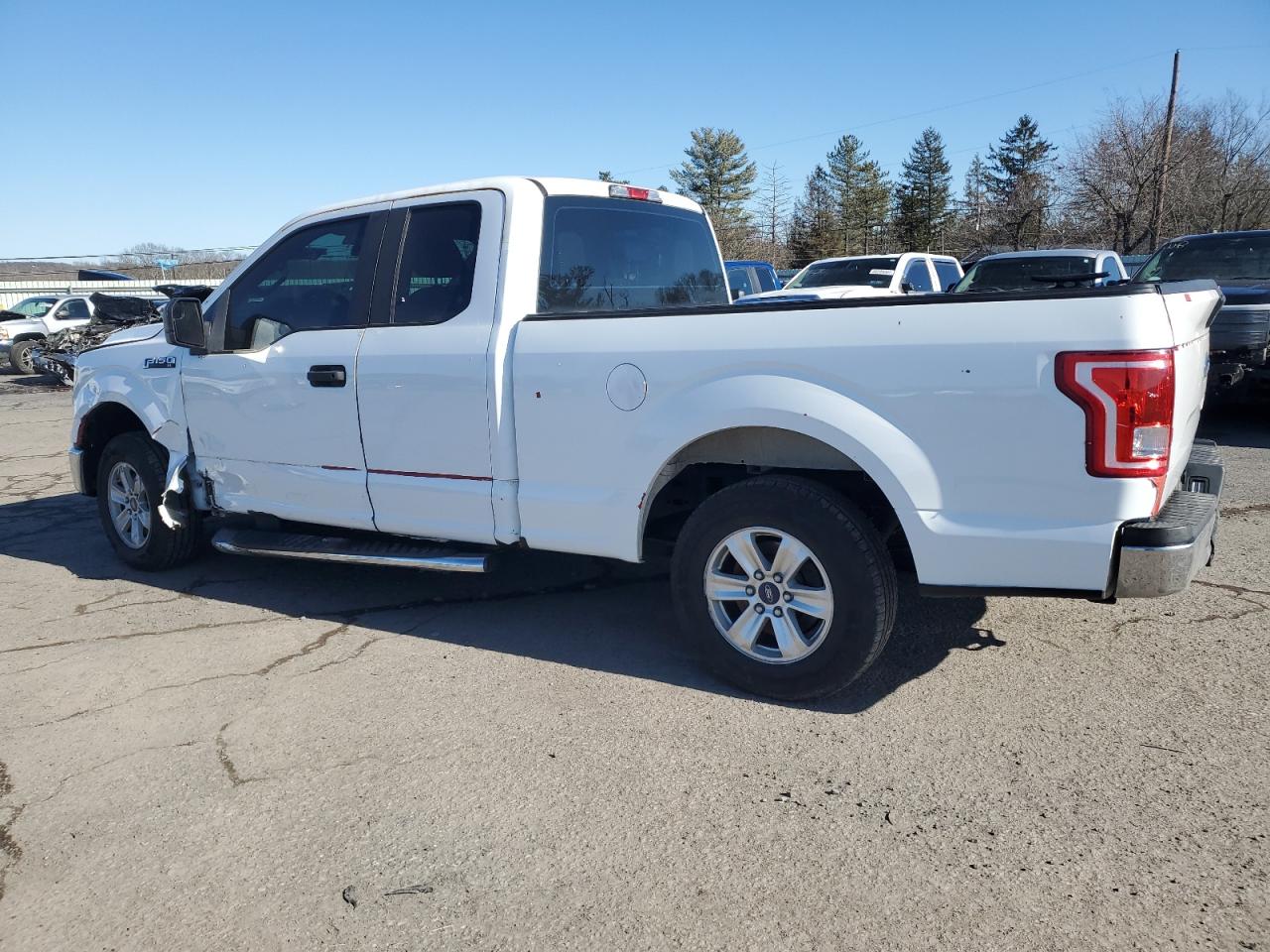 2016 Ford F-150 VIN 1FTEX1C83GFD29596 Copart auction photo, side / front end damage thumbnail 2