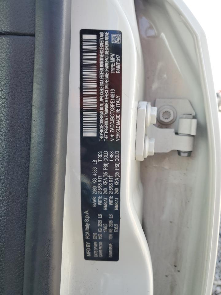 2016 Jeep Renegade VIN ZACCJBCTXGPE14919 Copart auction photo, front end damage thumbnail 13
