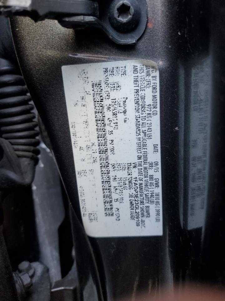 2016 Ford Focus VIN 1FADP3E23GL209109 Copart auction photo, side / rear end damage thumbnail 14