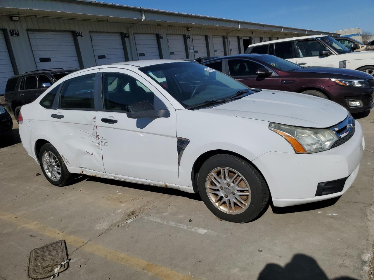 2008 Ford Focus VIN 1FAHP35N98W293299 Copart auction photo, side damage thumbnail 4