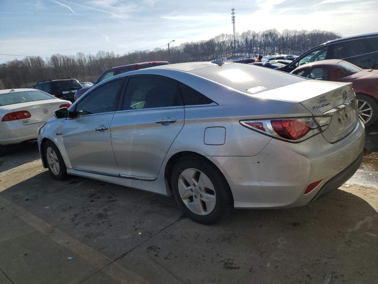 2012 Hyundai Sonata VIN KMHEC4A40CA020491 Copart auction photo, front end damage thumbnail 2