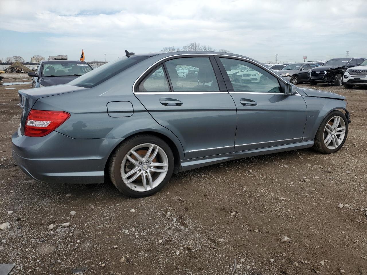 2012 Mercedes-Benz C-klasse VIN WDDGF4HB9CR215943 Copart auction photo, front end damage thumbnail 3