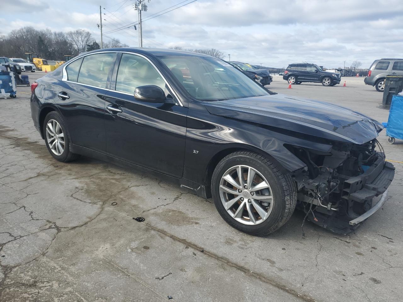 2015 Infiniti Q50 VIN JN1BV7ARXFM418246 Copart auction photo, front end / minor dent/scratches damage thumbnail 4