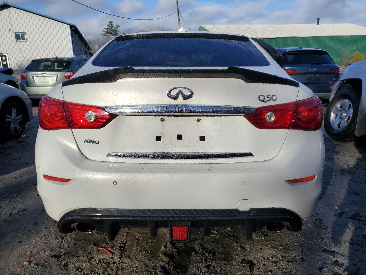2015 Infiniti Q50 VIN JN1BV7AR9FM402510 Copart auction photo, side / minor dent/scratches damage thumbnail 6