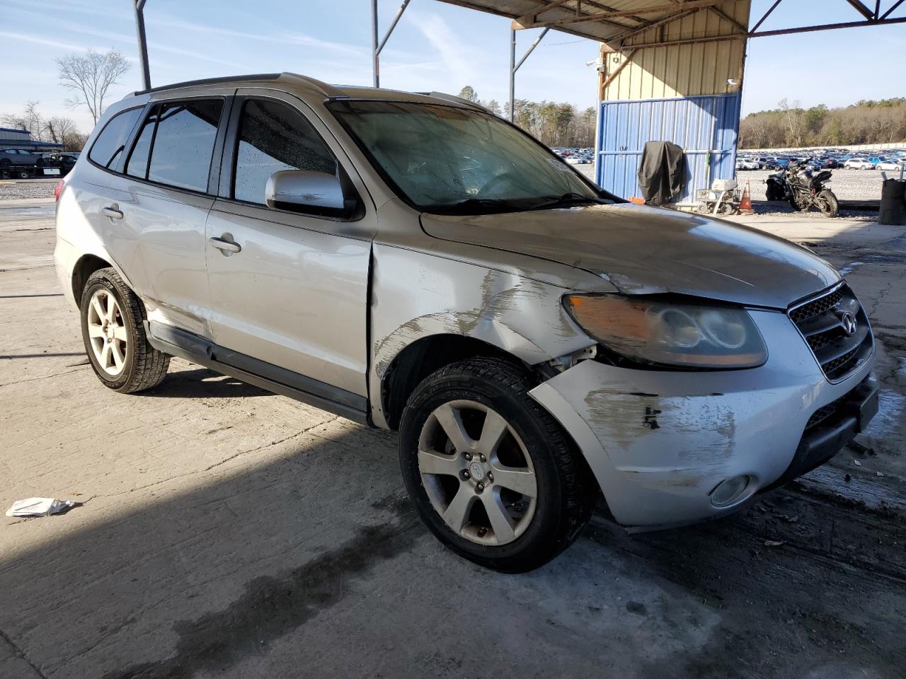 2008 Hyundai Santa Fe VIN 5NMSH13E38H198244 Copart auction photo, front end / side damage thumbnail 4