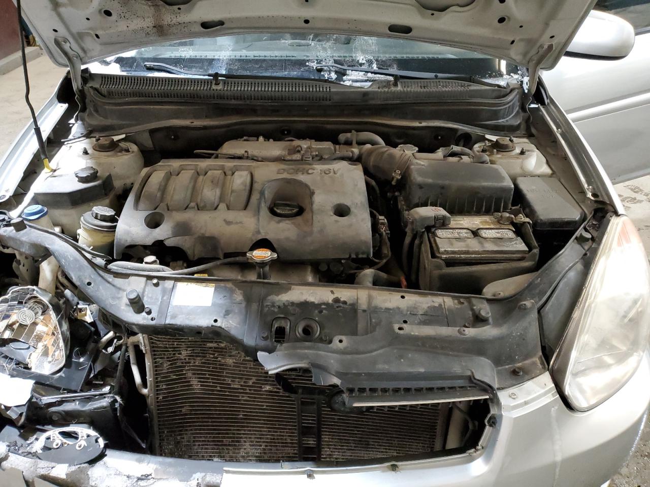 2011 Hyundai Accent VIN KMHCN4ACXBU586230 Copart auction photo, front end / side damage thumbnail 11