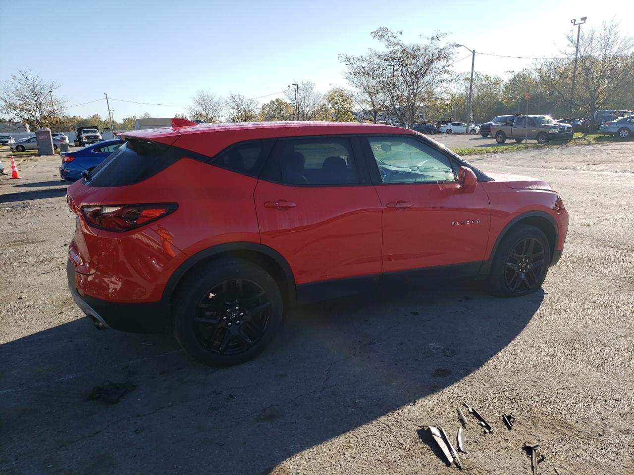 2020 Chevrolet Blazer VIN 3GNKBBRA5LS614637 Copart auction photo, front end damage thumbnail 3