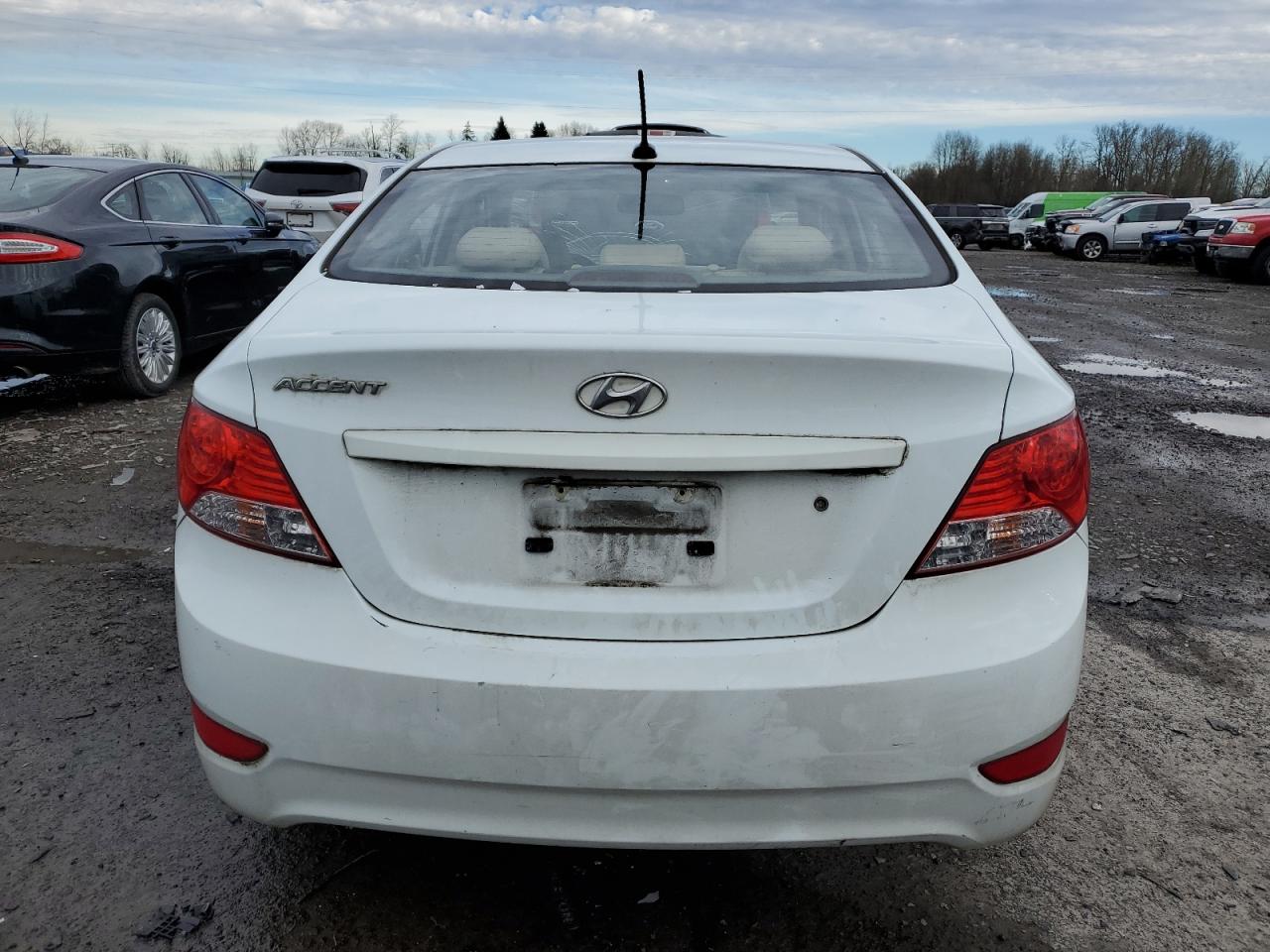 2012 Hyundai Accent VIN KMHCU4AE3CU246908 Copart auction photo, front end damage thumbnail 6
