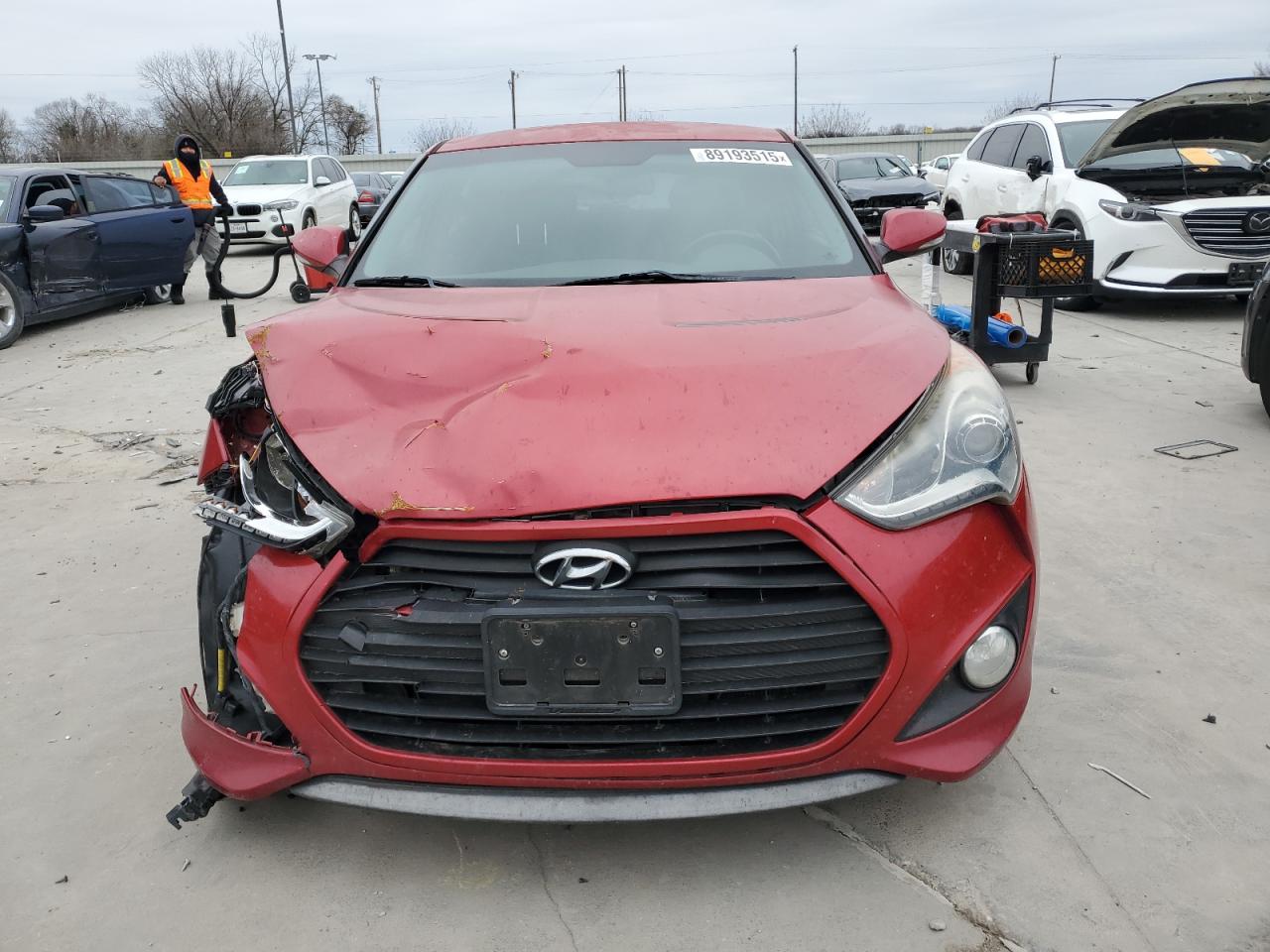 2015 Hyundai Veloster VIN KMHTC6AE0FU232337 Copart auction photo, front end damage thumbnail 5