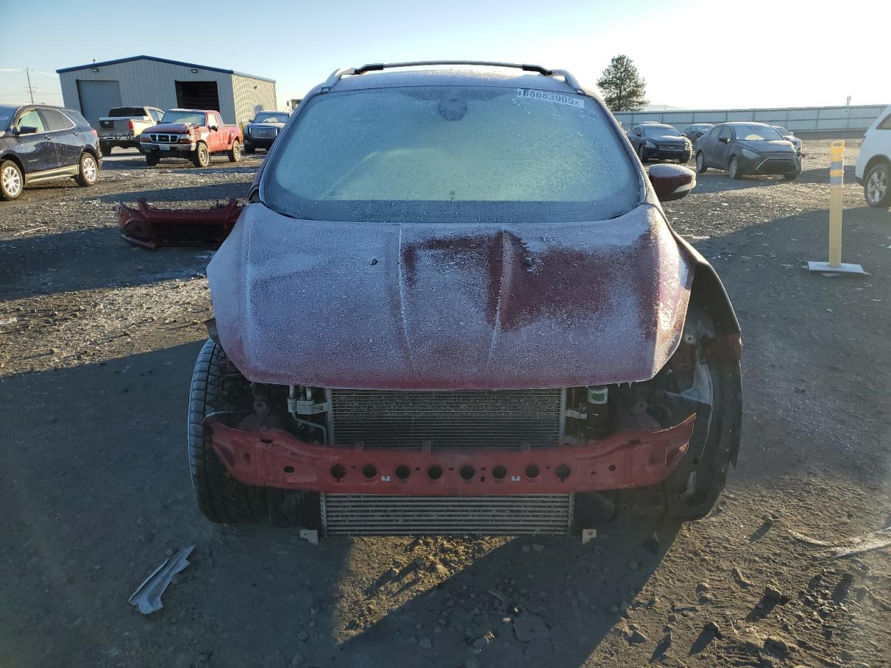2015 Ford Escape VIN 1FMCU9J90FUA17557 Copart auction photo, front end / side damage thumbnail 5
