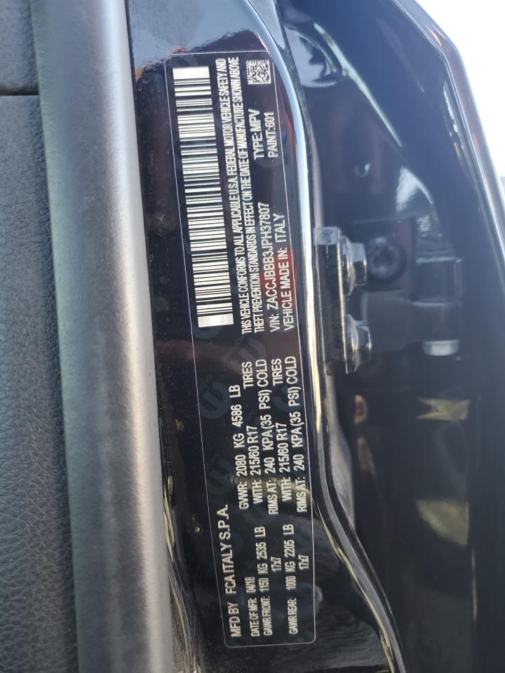 2018 Jeep Renegade VIN ZACCJBBB3JPH37807 Copart auction photo, vandalism damage thumbnail 12