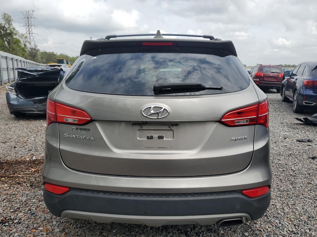2014 Hyundai Santa Fe VIN 5XYZU3LB0EG217348 Copart auction photo, front end damage thumbnail 6