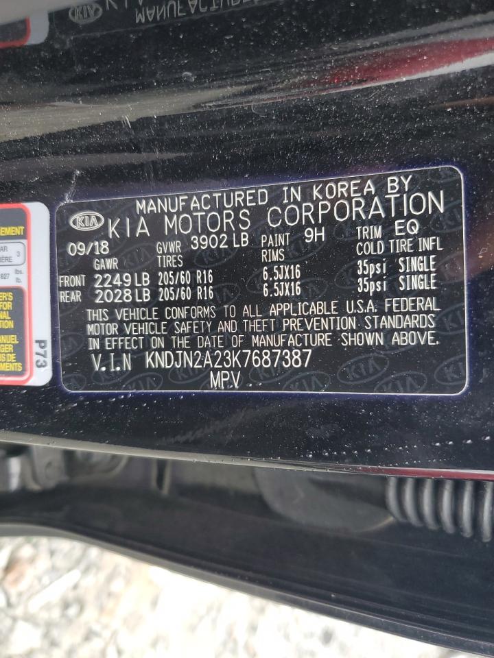 2019 KIA Soul VIN KNDJN2A23K7687387 Copart auction photo, front end damage thumbnail 12