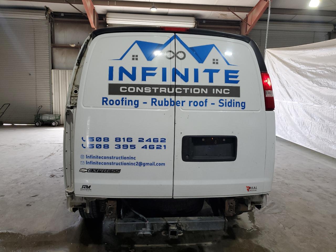 2017 Chevrolet Express VIN 1GCWGAFG6H1136767 Copart auction photo, all over damage thumbnail 6