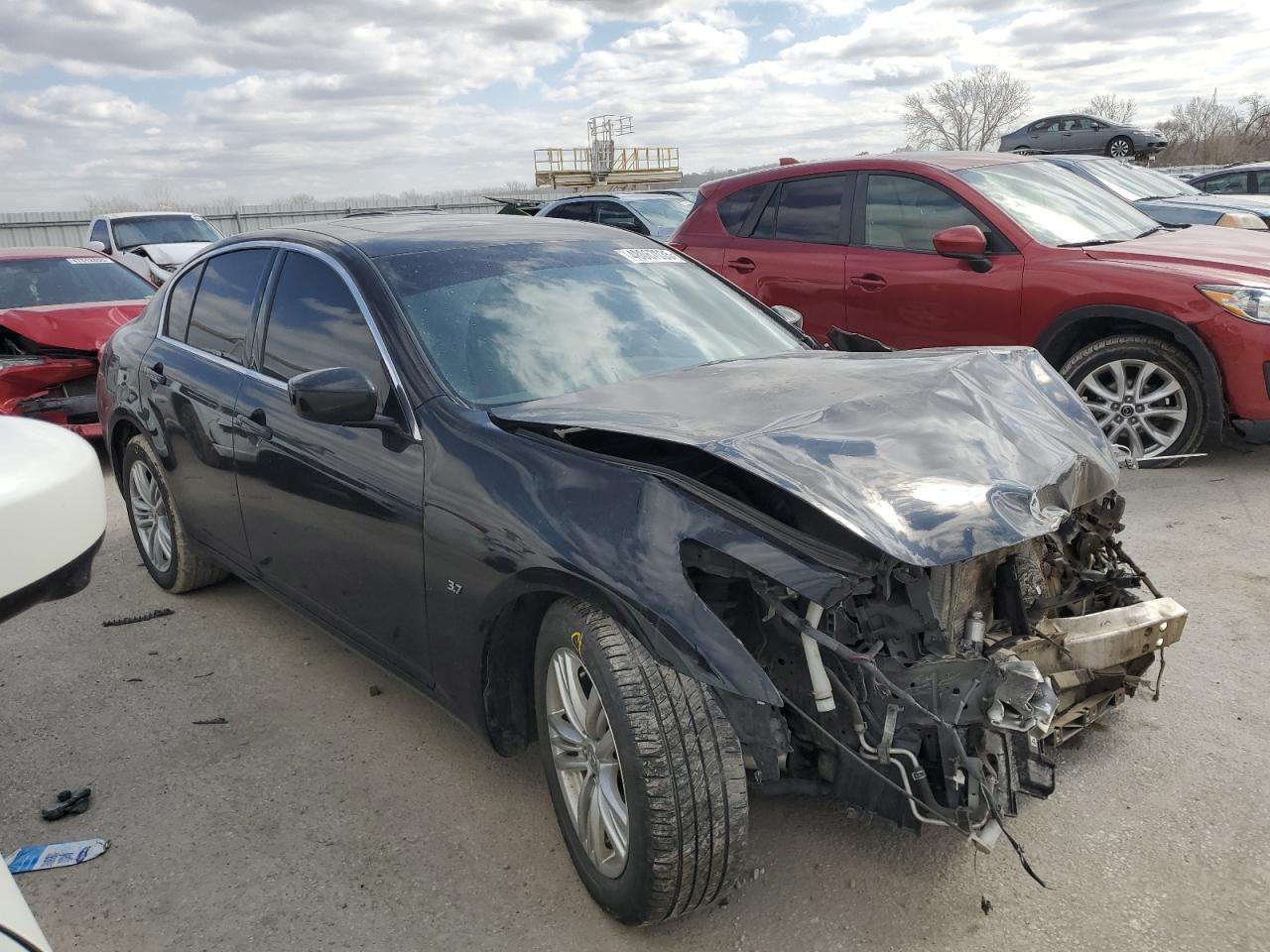 2015 Infiniti Q40 VIN JN1CV6AR7FM521221 Copart auction photo, front end damage thumbnail 4