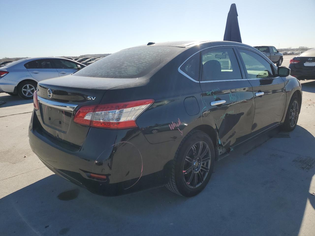 2015 Nissan Sentra VIN 3N1AB7AP1FL678094 Copart auction photo, side damage thumbnail 3