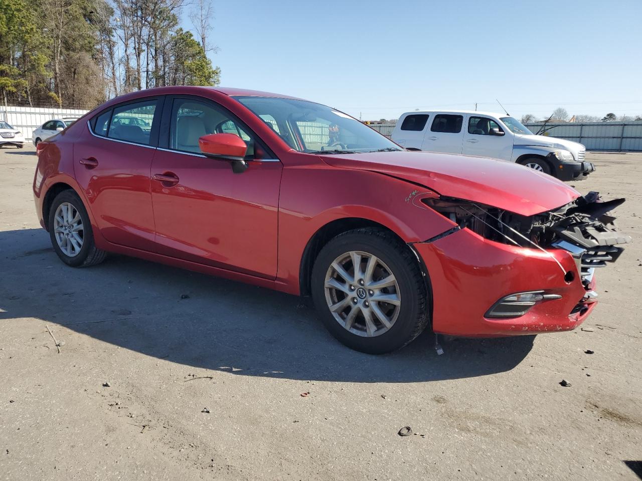 2017 Mazda 3 VIN 3MZBN1U76HM105784 Copart auction photo, front end damage thumbnail 4