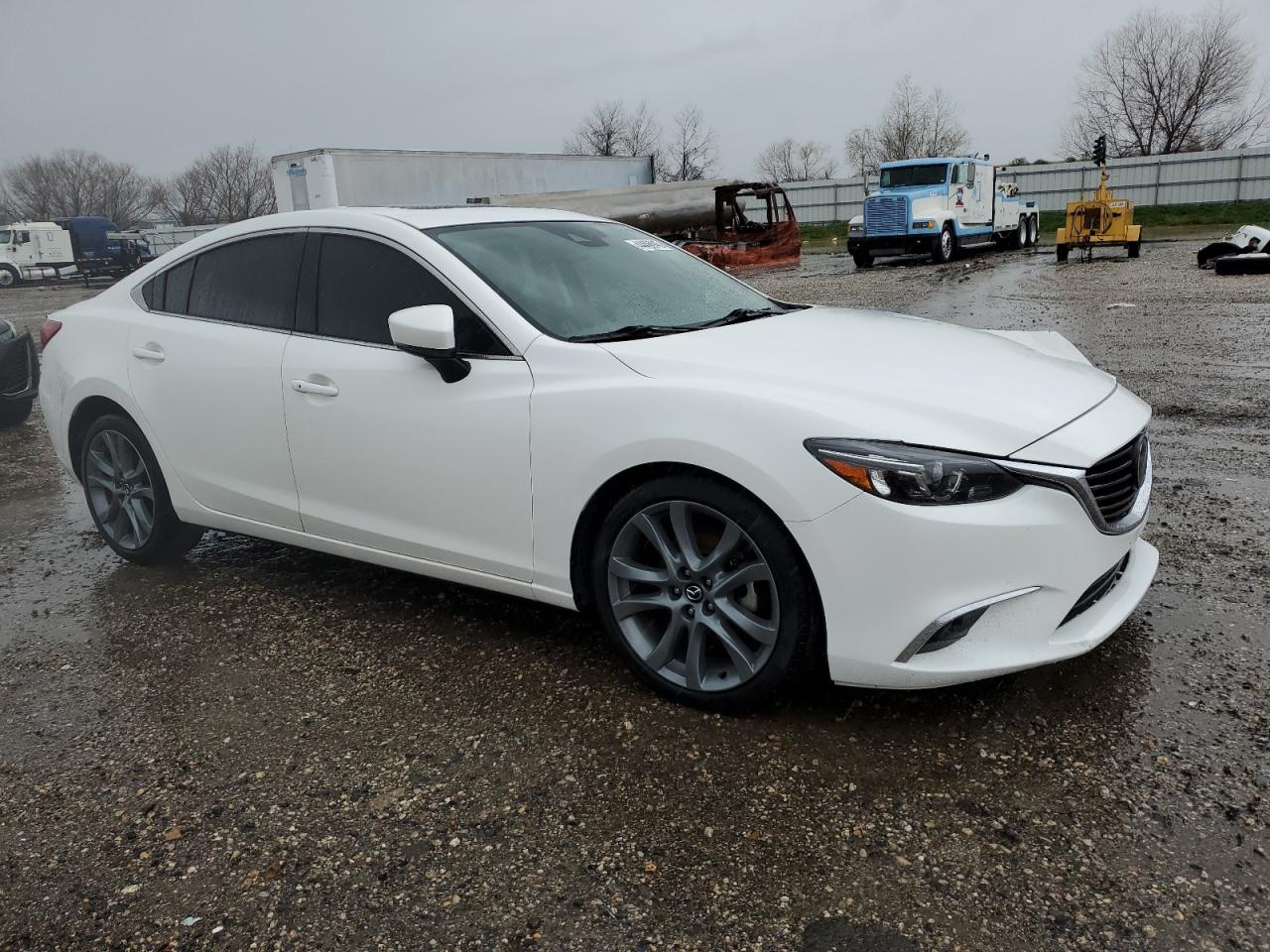 2017 Mazda 6 VIN JM1GL1W59H1130461 Copart auction photo, front end / side damage thumbnail 4
