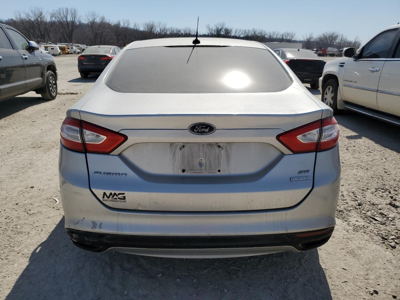 2014 Ford Fusion VIN 3FA6P0H97ER301967 Copart auction photo, undercarriage / minor dent/scratches damage thumbnail 6