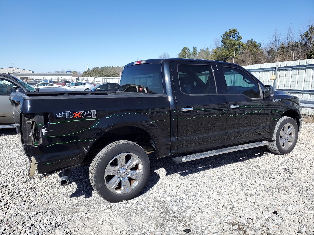 2018 Ford F-150 VIN 1FTEW1E55JKC77361 Copart auction photo, rear end damage thumbnail 3