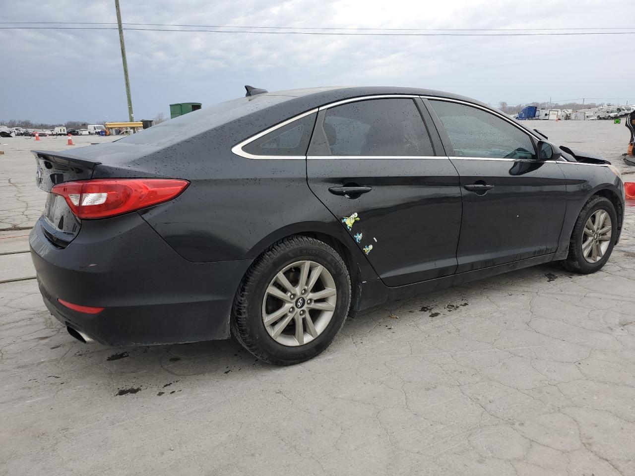 2015 Hyundai Sonata VIN 5NPE24AF3FH002346 Copart auction photo, front end / side damage thumbnail 3