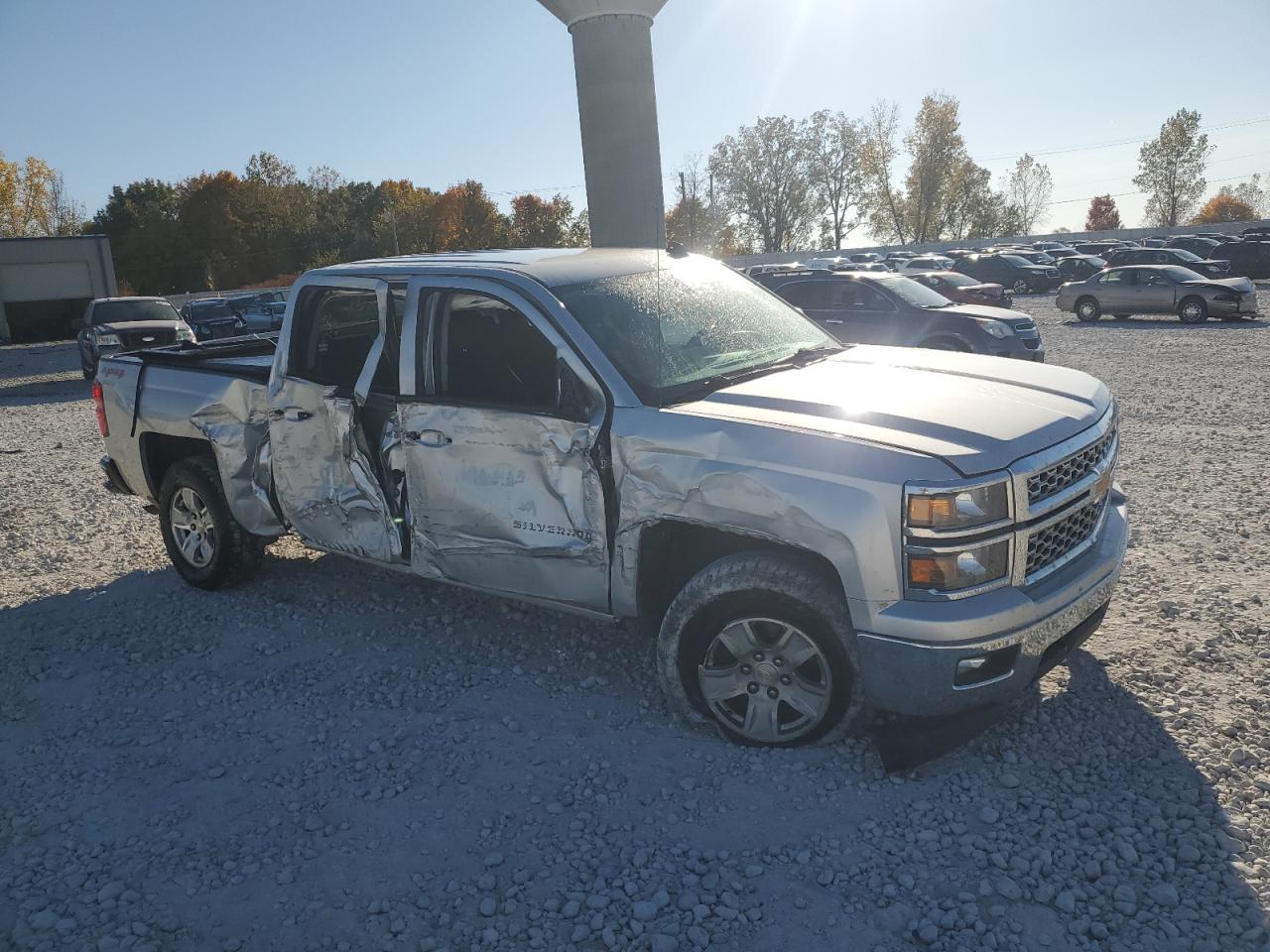 2014 Chevrolet Silverado VIN 3GCUKREH6EG220762 Copart auction photo, side damage thumbnail 4