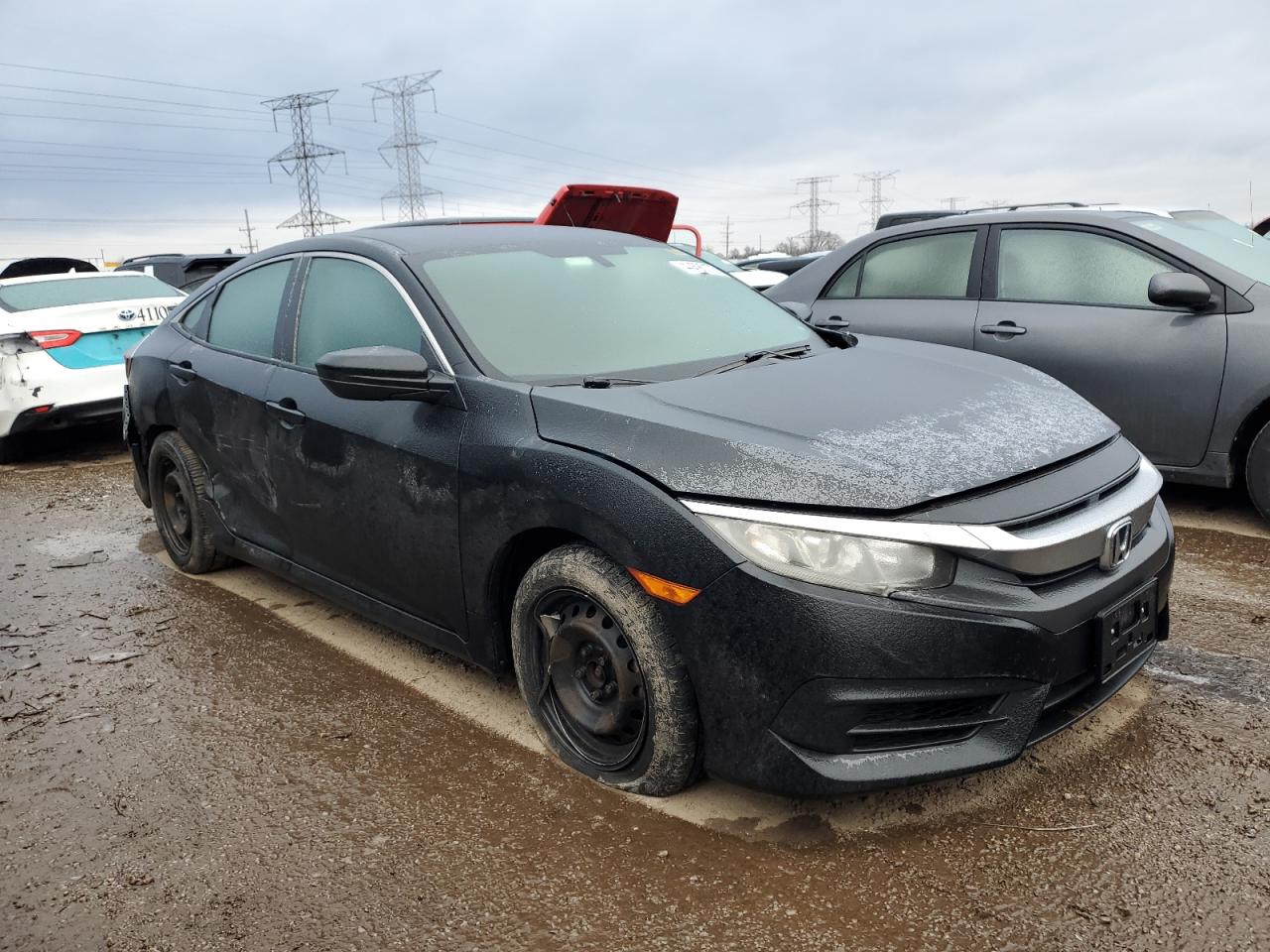 2016 Honda Civic VIN 19XFC2F56GE077554 Copart auction photo, side / rear end damage thumbnail 4