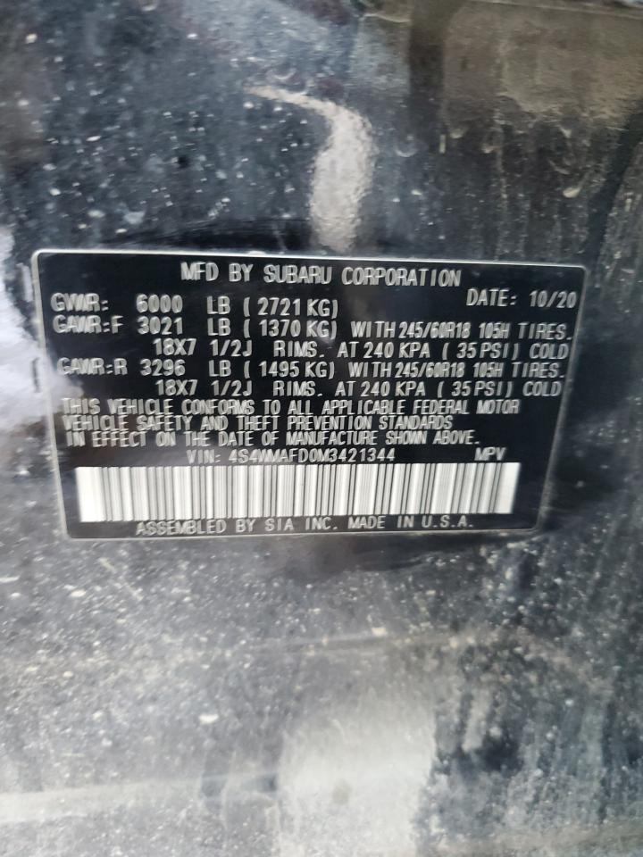 2021 Subaru Ascent VIN 4S4WMAFD0M3421344 Copart auction photo, front end / minor dent/scratches damage thumbnail 16