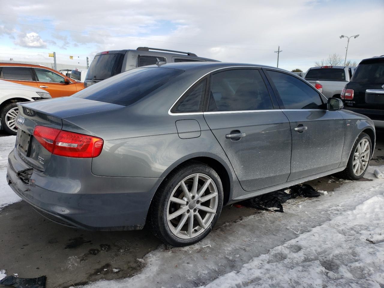 2014 Audi A4 VIN WAUFFAFL2EN025358 Copart auction photo, rear end / hail damage thumbnail 3