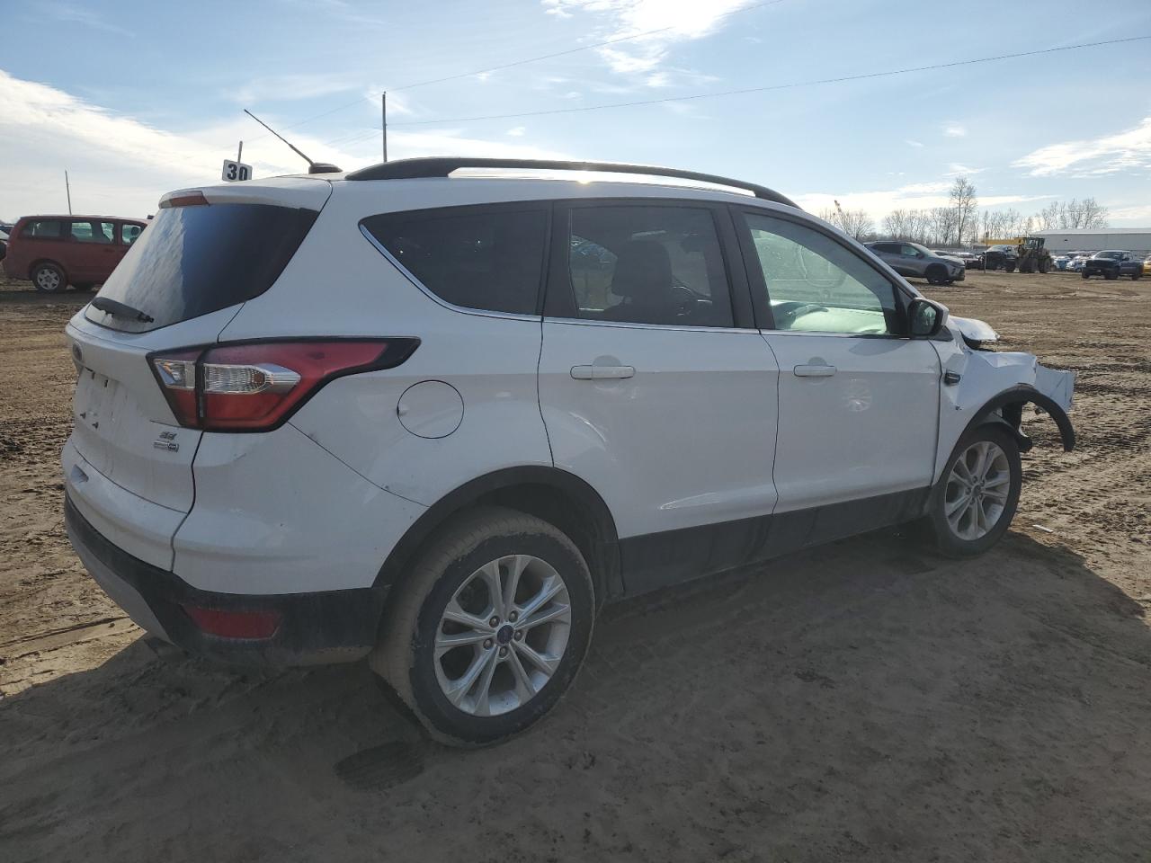 2017 Ford Escape VIN 1FMCU9G91HUF06608 Copart auction photo, front end / side damage thumbnail 3