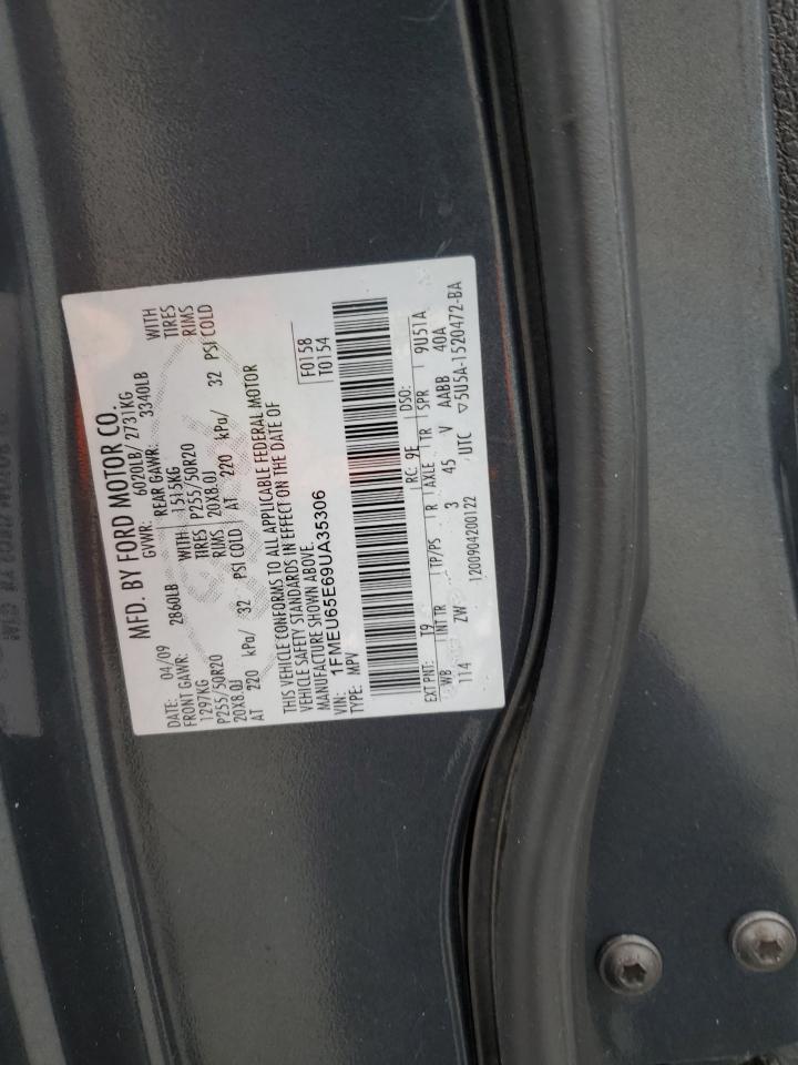 2009 Ford Explorer VIN 1FMEU65E69UA35306 Copart auction photo, front end damage thumbnail 13